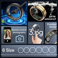 Youth Demon Smart Ring für Männer und Frauen – 5 ATM, hohe Qualität, lange Akkulaufzeit, Schritt-/Distanz-/Kalorienzähler, kompatibel mit iPhone und Android, über USB wiederaufladbar, ideales Geschenk für Fitnessbegeisterte, Fitness-Tracker, elegant