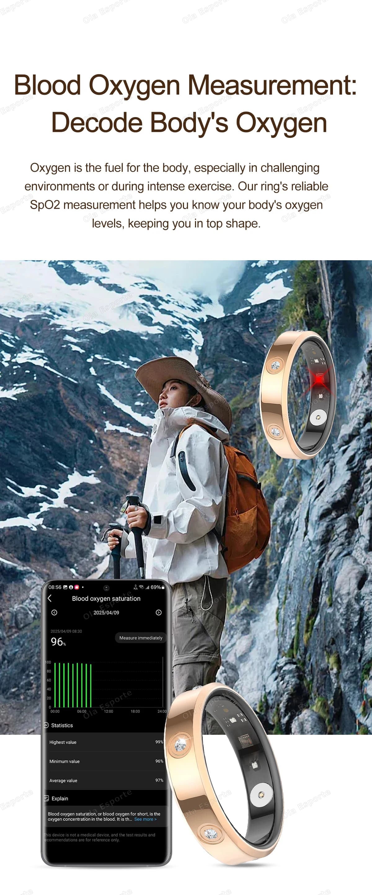 ✨ BalanceRing Diamond – Super smal (6.3mm), stijlvol & slim: jouw modebewuste ring met hartslag-, stress- & gezondheidsmonitoring