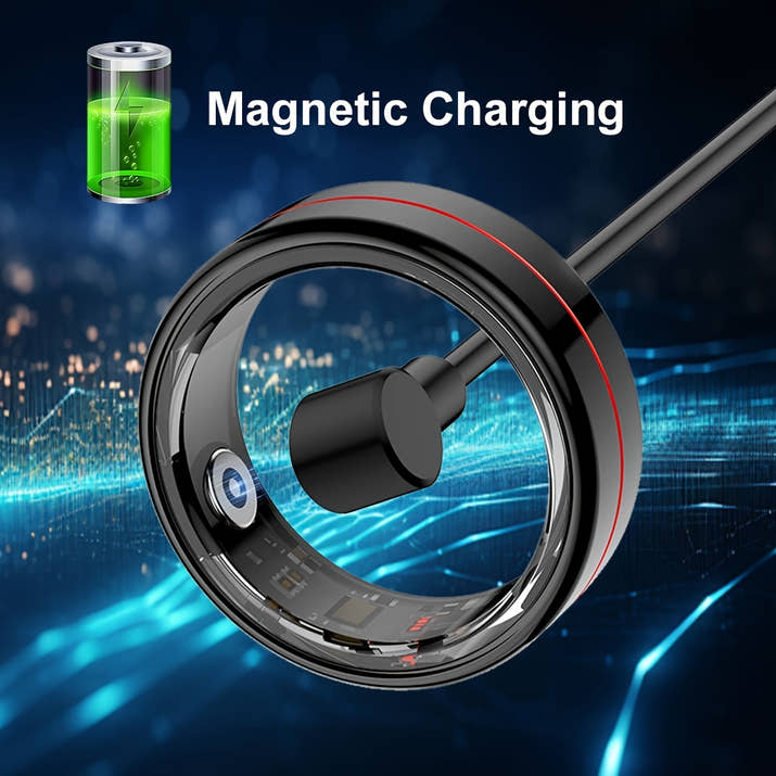 Youth Demon Smart Ring für Männer und Frauen – 5 ATM, hohe Qualität, lange Akkulaufzeit, Schritt-/Distanz-/Kalorienzähler, kompatibel mit iPhone und Android, über USB wiederaufladbar, ideales Geschenk für Fitnessbegeisterte, Fitness-Tracker, elegant